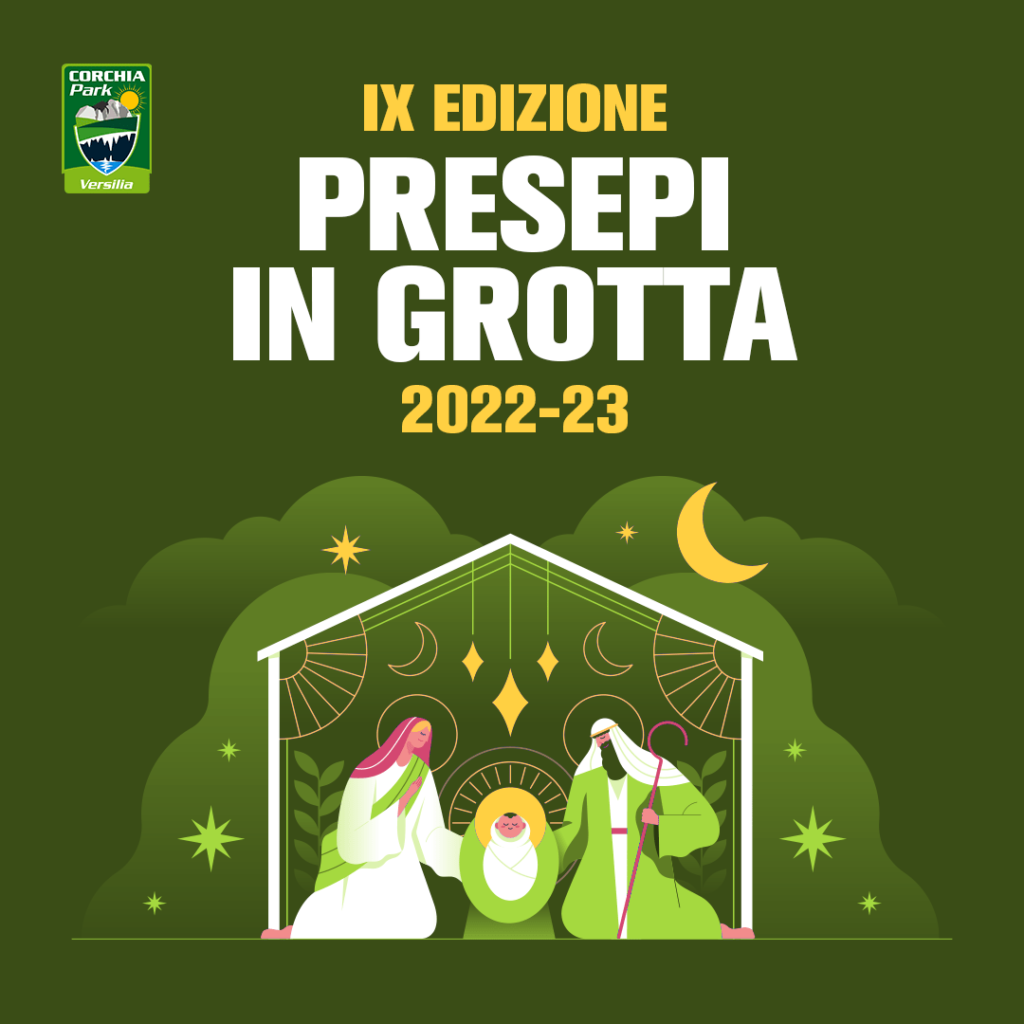 locandina evento presepi in grotta 2022 Corchia Park